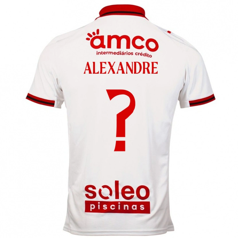 Danxen Donna Maglia Daniel Alexandre #0 Bianco Rosso Kit Gara Away 2025/26 Maglietta