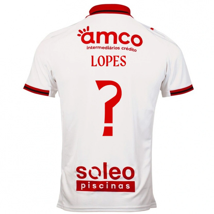 Danxen Donna Maglia Ivo Lopes #0 Bianco Rosso Kit Gara Away 2025/26 Maglietta