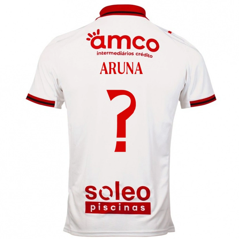 Danxen Donna Maglia Ali Aruna #0 Bianco Rosso Kit Gara Away 2025/26 Maglietta