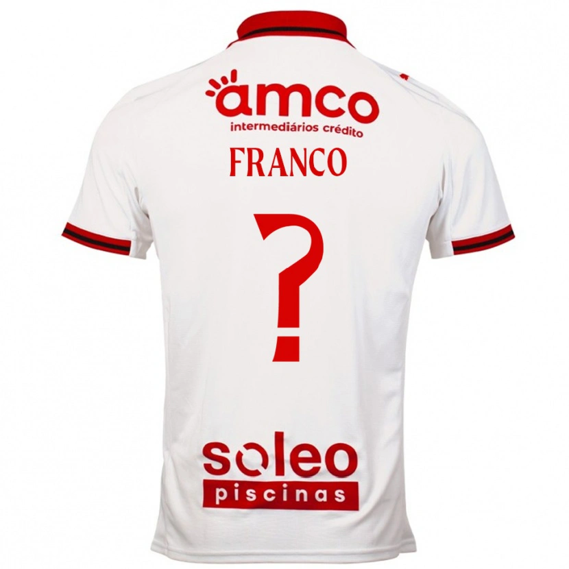 Danxen Donna Maglia Zé Franco #0 Bianco Rosso Kit Gara Away 2025/26 Maglietta