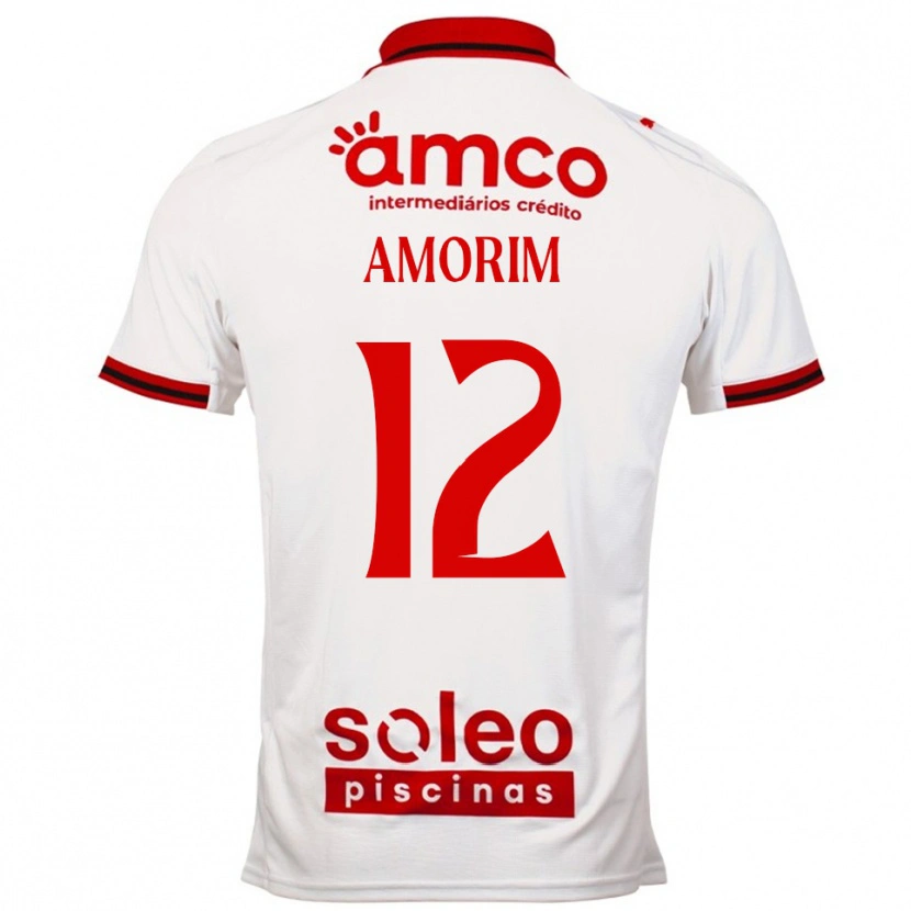 Danxen Donna Maglia Renato Amorim #12 Bianco Rosso Kit Gara Away 2025/26 Maglietta