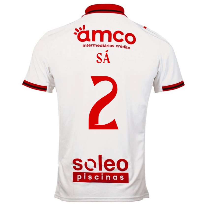 Danxen Donna Maglia Henrique Sá #2 Bianco Rosso Kit Gara Away 2025/26 Maglietta