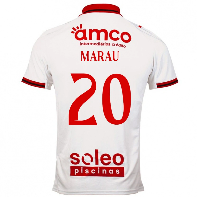 Danxen Donna Maglia Madalena Marau #20 Bianco Rosso Kit Gara Away 2025/26 Maglietta