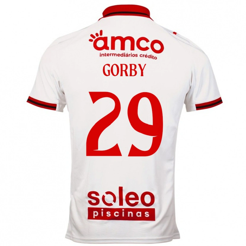 Danxen Donna Maglia Gorby #29 Bianco Rosso Kit Gara Away 2025/26 Maglietta