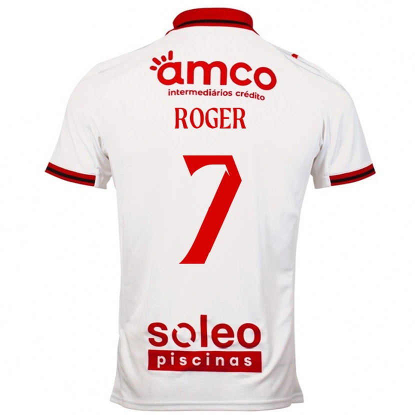 Danxen Donna Maglia Roger #7 Bianco Rosso Kit Gara Away 2025/26 Maglietta