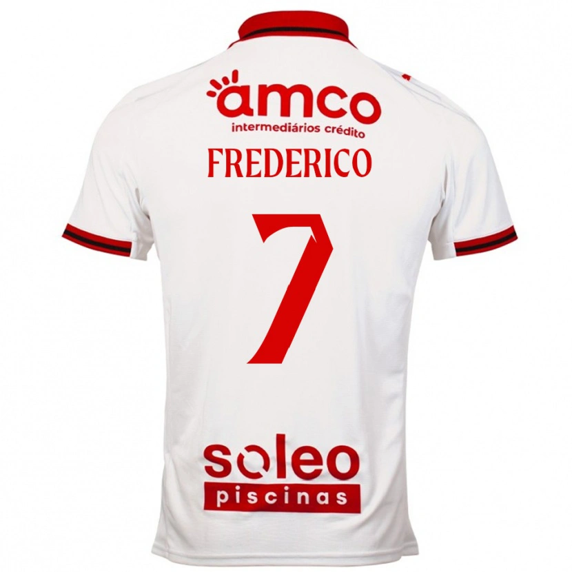 Danxen Donna Maglia Fredy #7 Bianco Rosso Kit Gara Away 2025/26 Maglietta