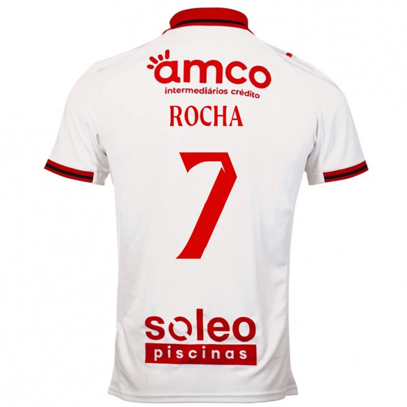 Danxen Donna Maglia Carolina Rocha #7 Bianco Rosso Kit Gara Away 2025/26 Maglietta