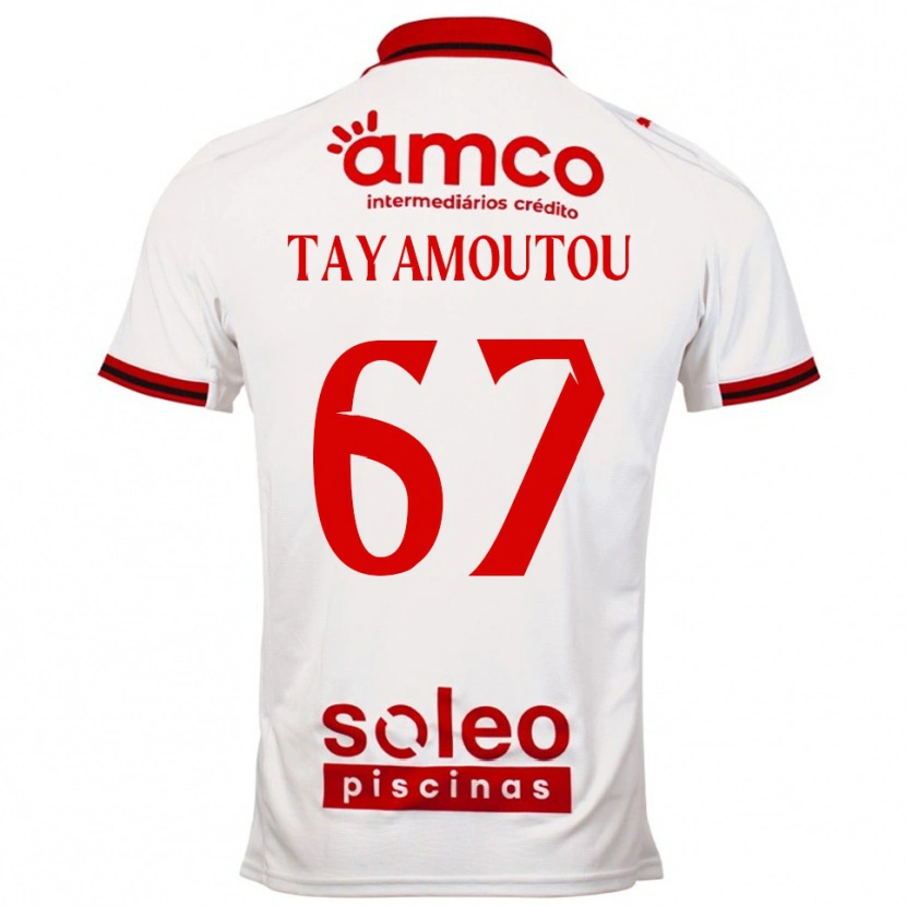 Danxen Donna Maglia Enzo Tayamoutou #67 Bianco Rosso Kit Gara Away 2025/26 Maglietta