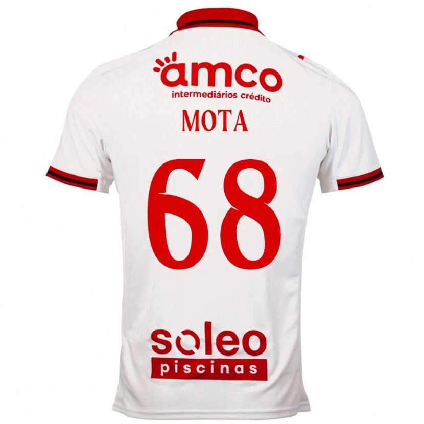 Danxen Donna Maglia Edgar Mota #68 Bianco Rosso Kit Gara Away 2025/26 Maglietta