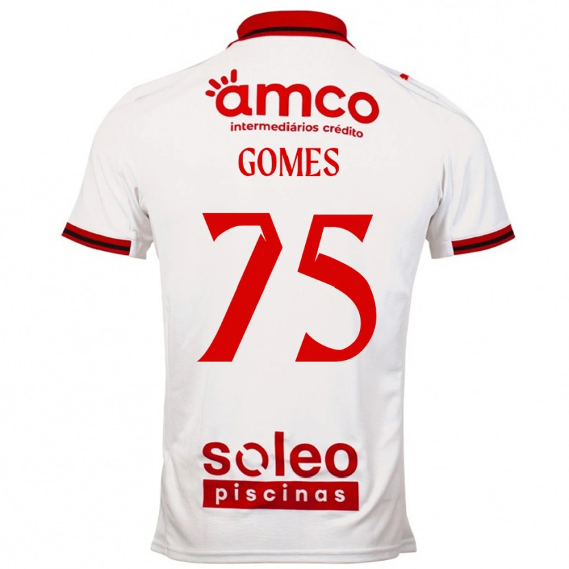 Danxen Donna Maglia Tomás Müller #75 Bianco Rosso Kit Gara Away 2025/26 Maglietta