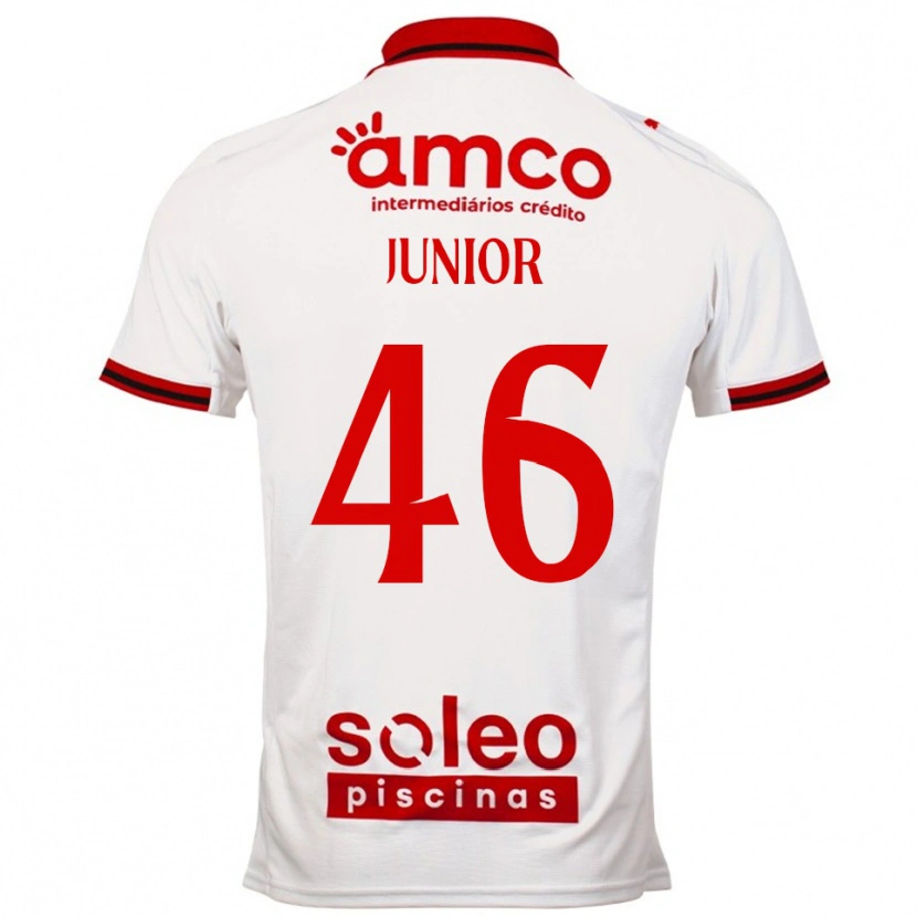 Danxen Donna Maglia Mário Junior #46 Bianco Rosso Kit Gara Away 2025/26 Maglietta