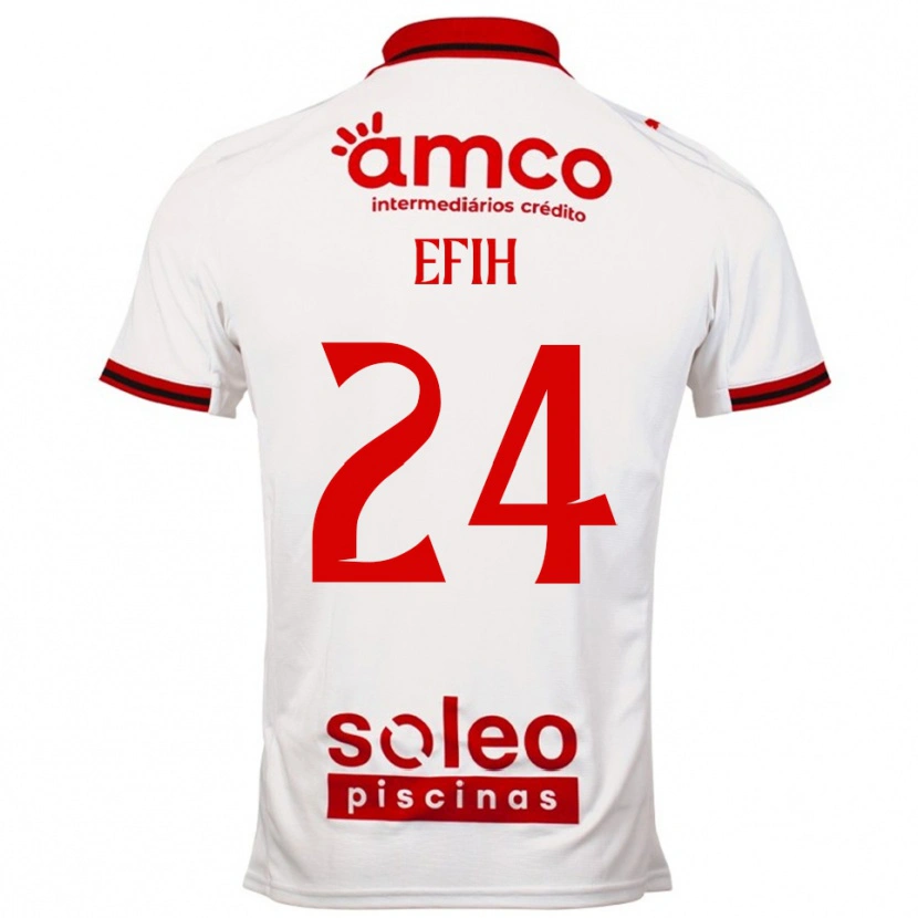 Danxen Donna Maglia Peace Efih #24 Bianco Rosso Kit Gara Away 2025/26 Maglietta