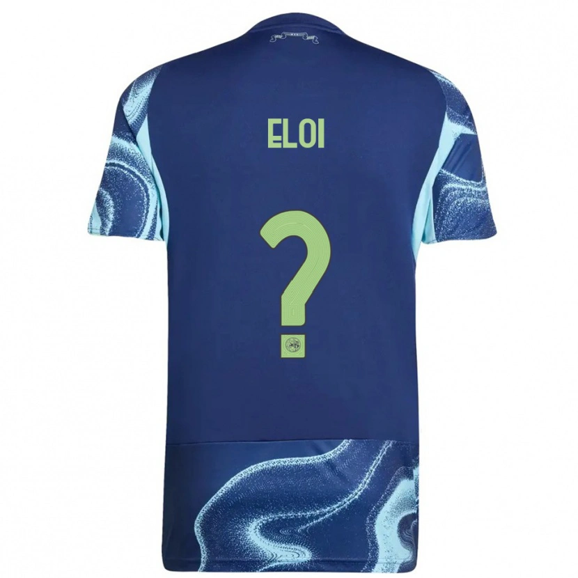 Danxen Donna Maglia Eloi Gómez #0 Navy Azzurro Kit Gara Away 2025/26 Maglietta