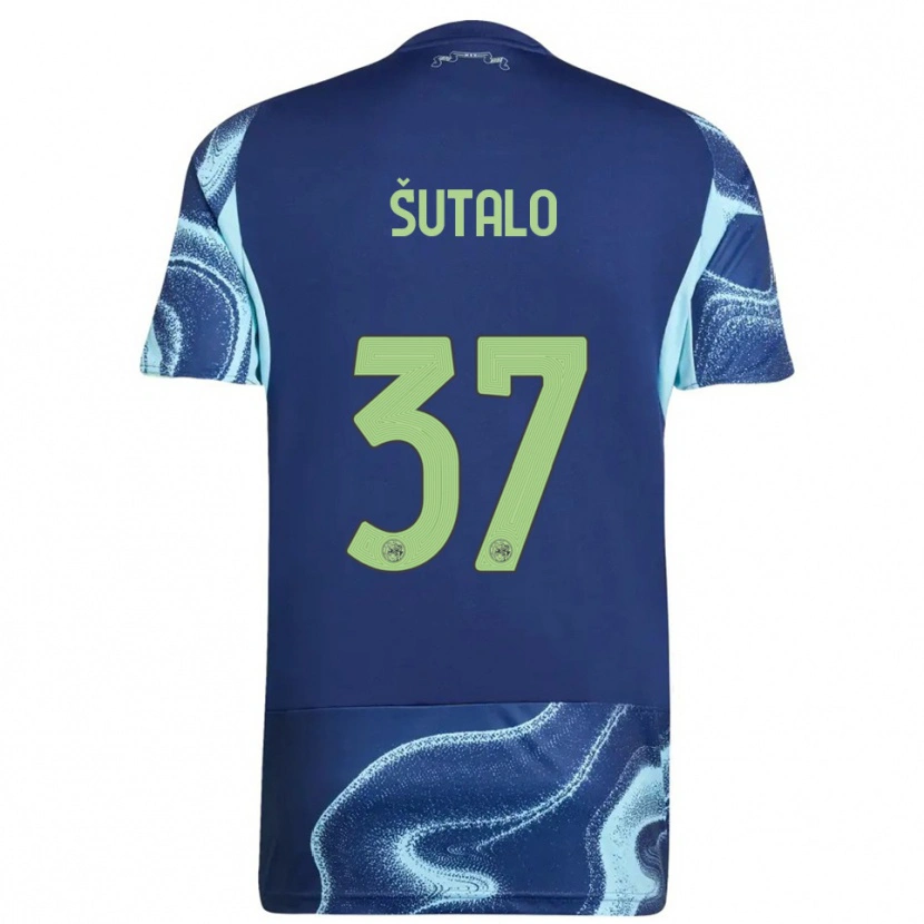 Danxen Donna Maglia Josip Šutalo #37 Navy Azzurro Kit Gara Away 2025/26 Maglietta