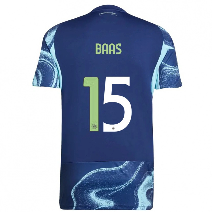 Danxen Donna Maglia Youri Baas #15 Navy Azzurro Kit Gara Away 2025/26 Maglietta