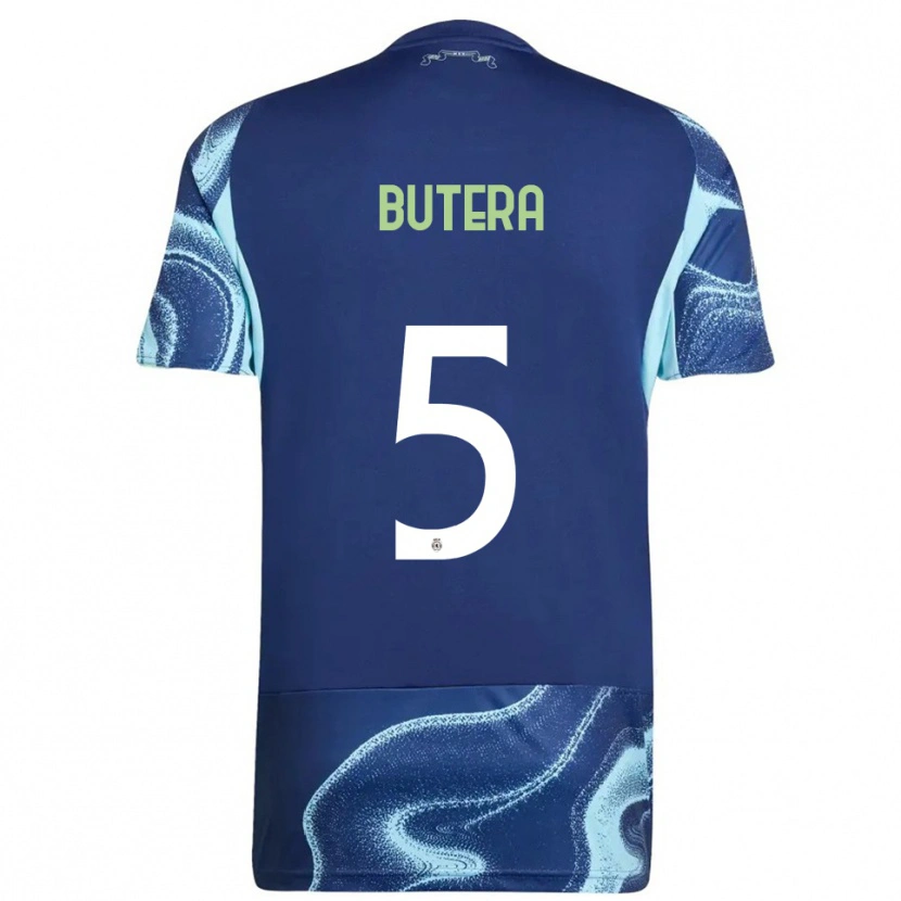 Danxen Donna Maglia Ethan Butera #5 Navy Azzurro Kit Gara Away 2025/26 Maglietta