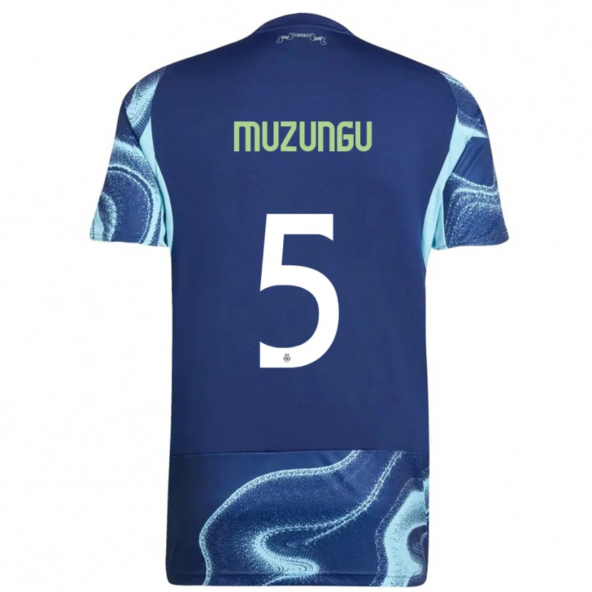 Danxen Donna Maglia Marvyn Muzungu #5 Navy Azzurro Kit Gara Away 2025/26 Maglietta