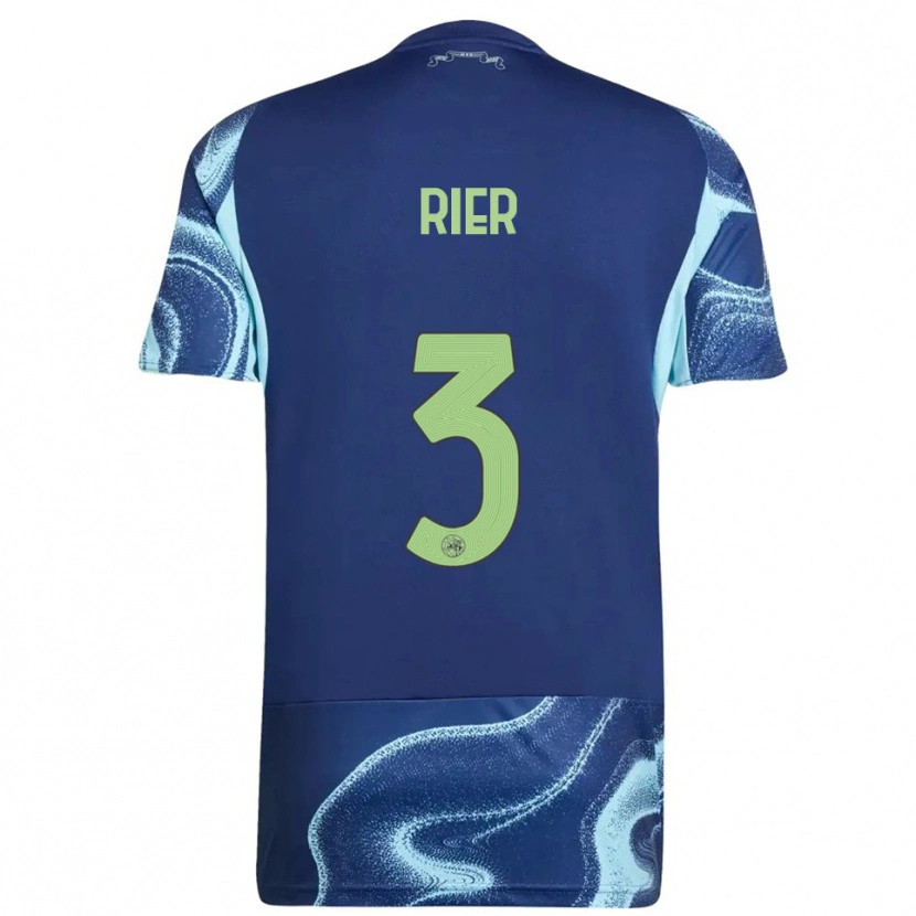 Danxen Donna Maglia Thomas Rier #3 Navy Azzurro Kit Gara Away 2025/26 Maglietta