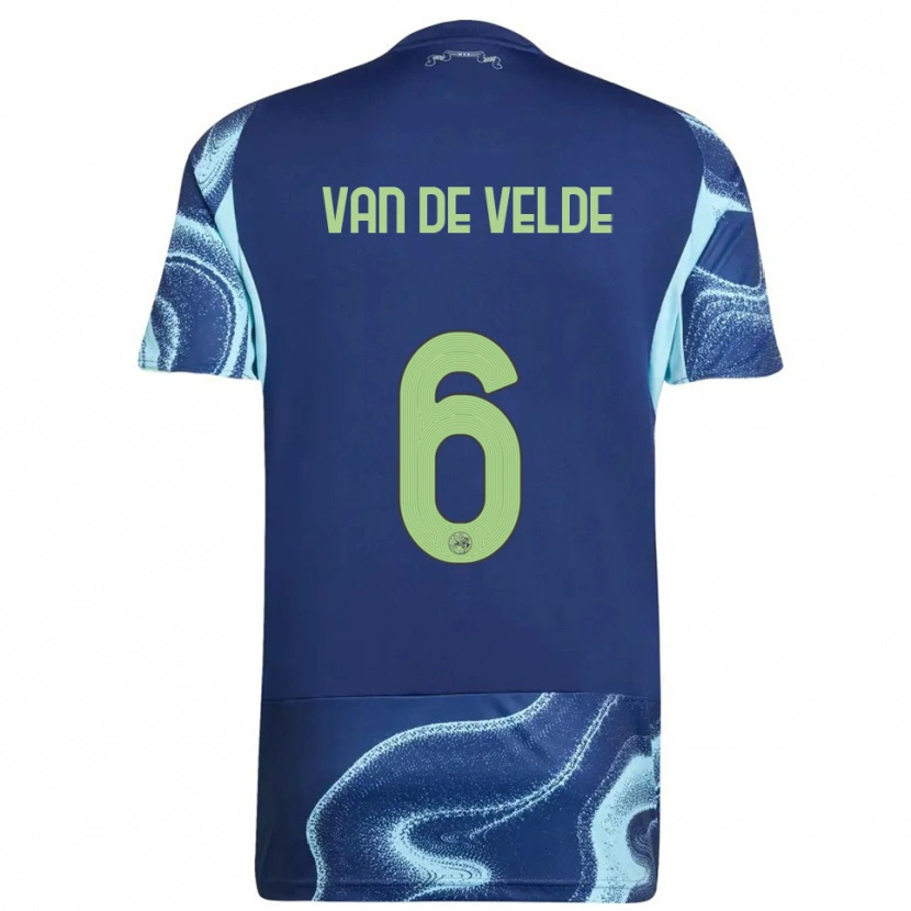 Danxen Donna Maglia Jonna Van De Velde #6 Navy Azzurro Kit Gara Away 2025/26 Maglietta