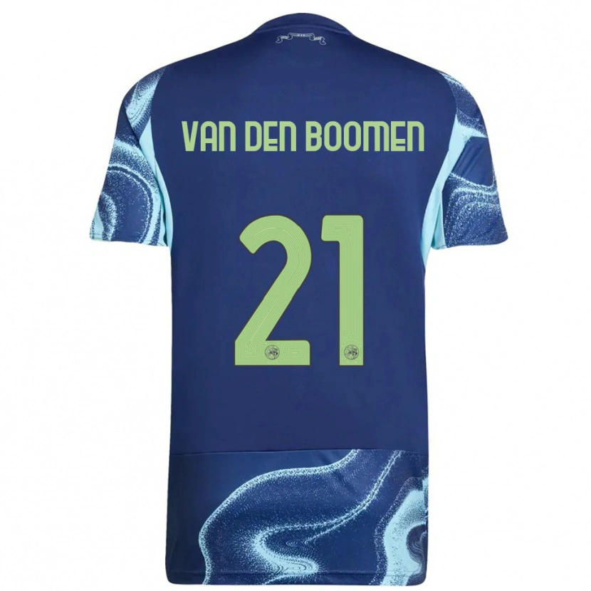 Danxen Donna Maglia Branco Van Den Boomen #21 Navy Azzurro Kit Gara Away 2025/26 Maglietta