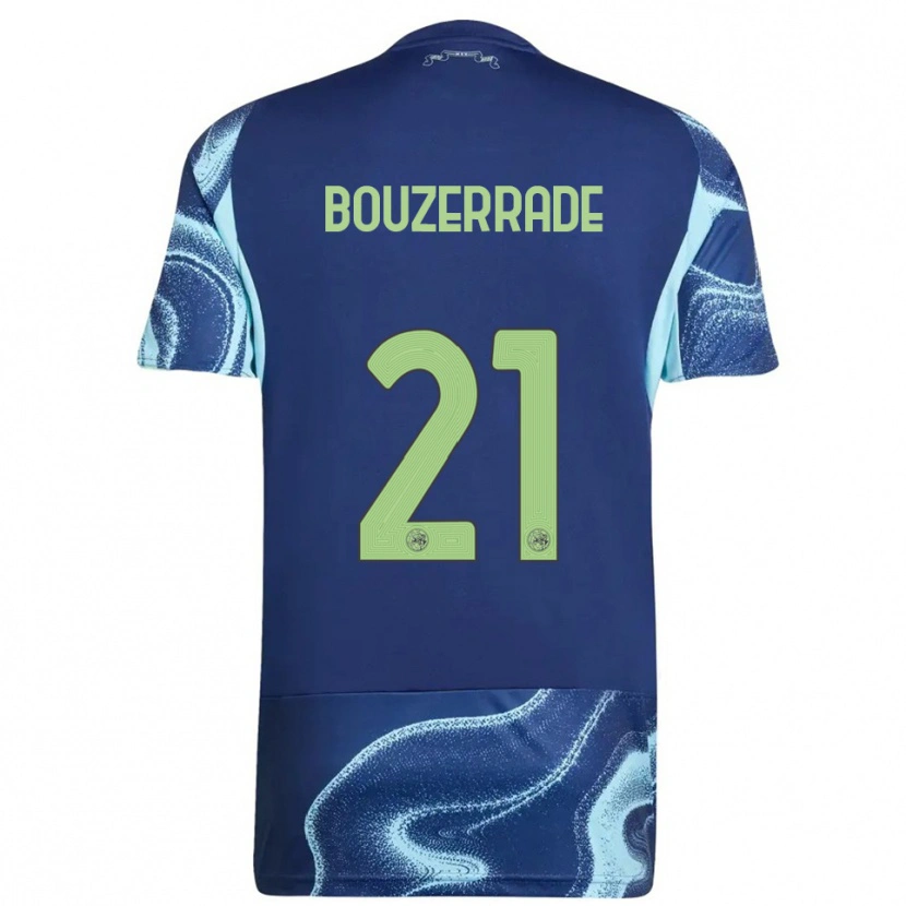 Danxen Donna Maglia Zaina Bouzerrade #21 Navy Azzurro Kit Gara Away 2025/26 Maglietta
