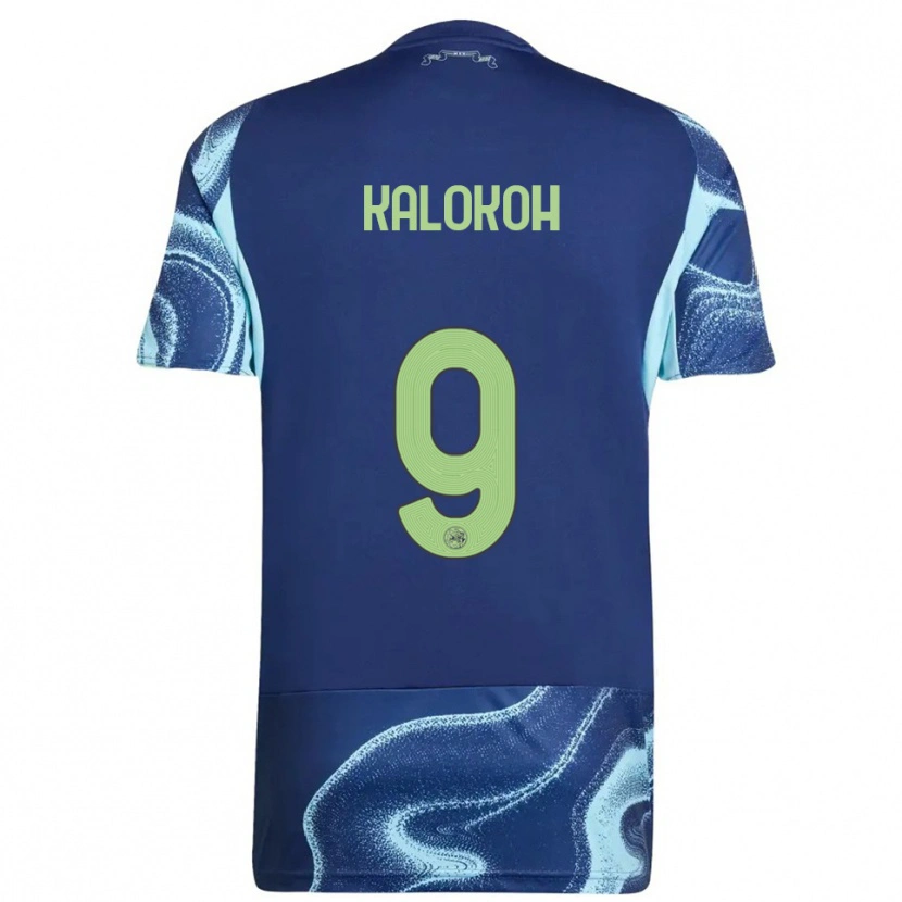 Danxen Donna Maglia David Kalokoh #9 Navy Azzurro Kit Gara Away 2025/26 Maglietta