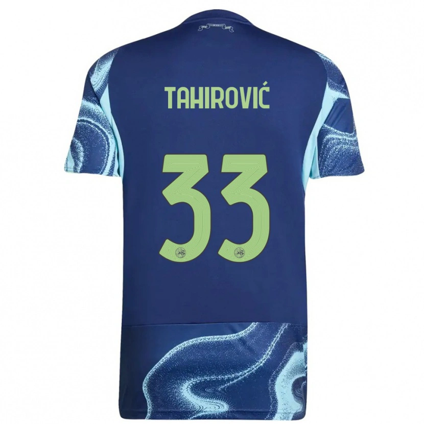 Danxen Donna Maglia Benjamin Tahirovic #33 Navy Azzurro Kit Gara Away 2025/26 Maglietta