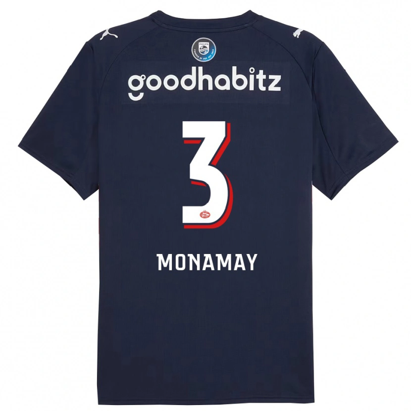Danxen Donna Maglia Madi Monamay #3 Navy Bianco Kit Gara Away 2025/26 Maglietta
