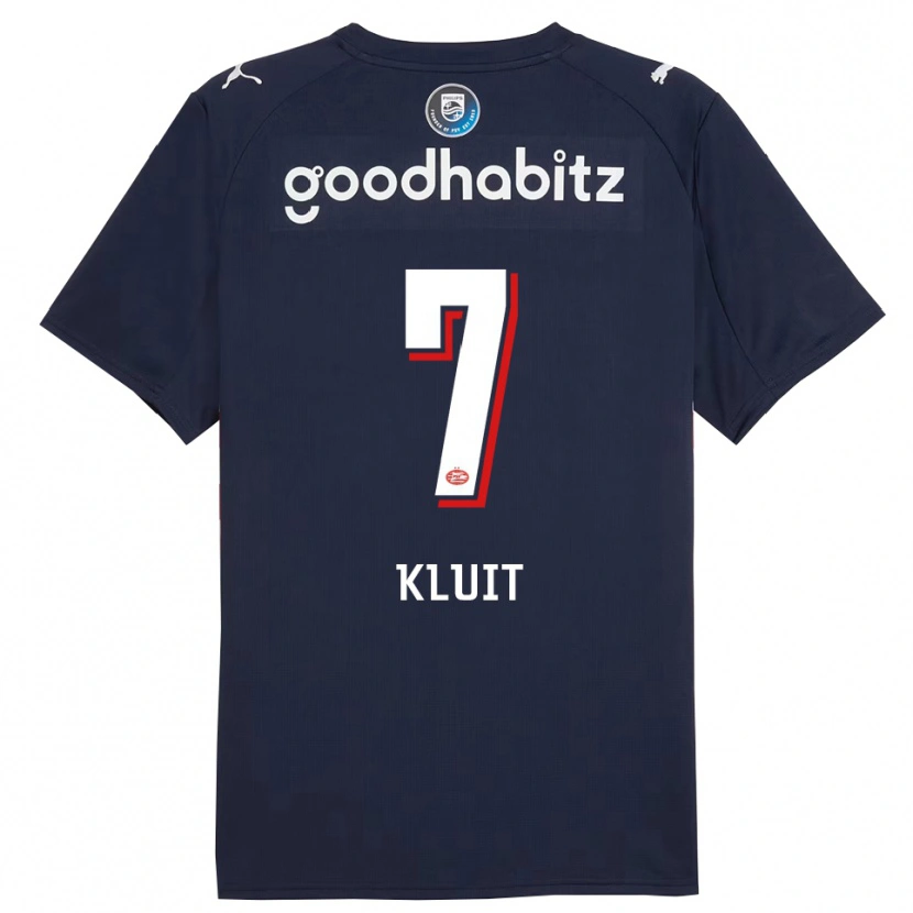 Danxen Donna Maglia Fabio Kluit #7 Navy Bianco Kit Gara Away 2025/26 Maglietta