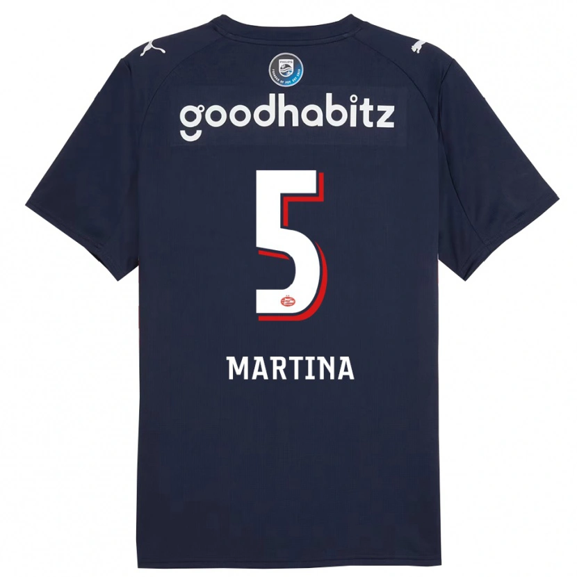 Danxen Donna Maglia Jorvimar Martina #5 Navy Bianco Kit Gara Away 2025/26 Maglietta
