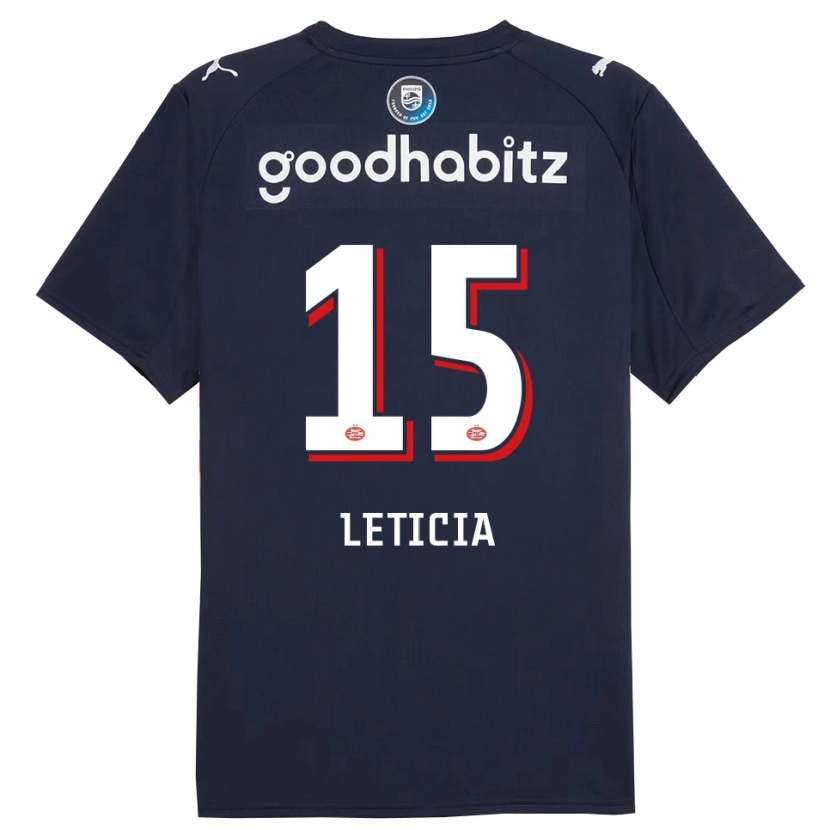 Danxen Donna Maglia Brazil Bra Leticia #15 Navy Bianco Kit Gara Away 2025/26 Maglietta