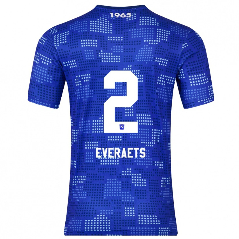 Danxen Donna Maglia Kim Everaets #2 Blu Azzurro Kit Gara Away 2025/26 Maglietta