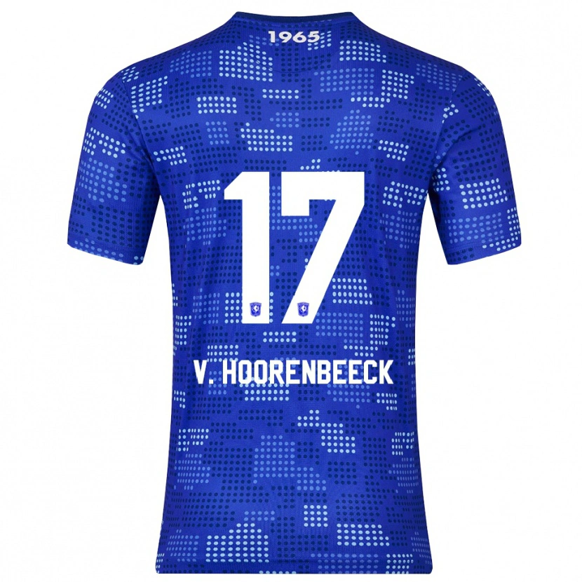 Danxen Donna Maglia Alec Van Hoorenbeeck #17 Blu Azzurro Kit Gara Away 2025/26 Maglietta