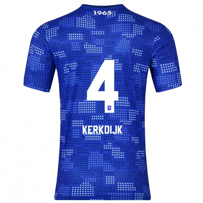 Danxen Donna Maglia Jesper Kerkdijk #4 Blu Azzurro Kit Gara Away 2025/26 Maglietta