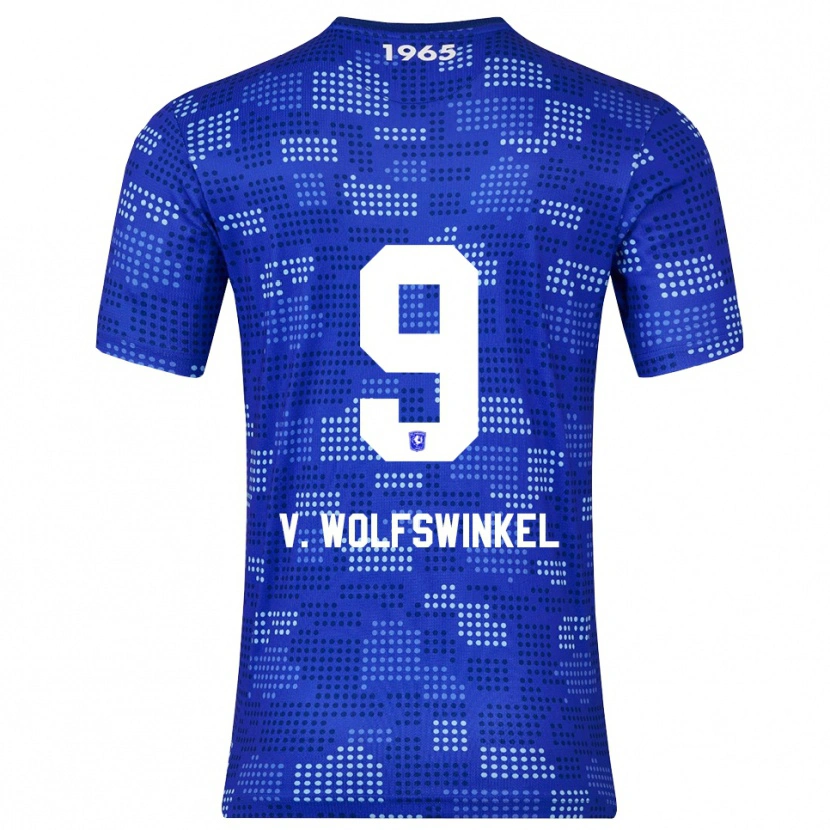 Danxen Donna Maglia Ricky Van Wolfswinkel #9 Blu Azzurro Kit Gara Away 2025/26 Maglietta