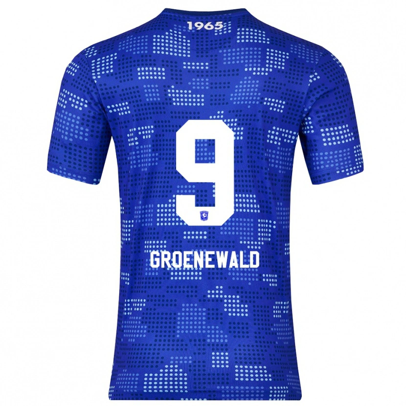 Danxen Donna Maglia Nigel Groenewald #9 Blu Azzurro Kit Gara Away 2025/26 Maglietta