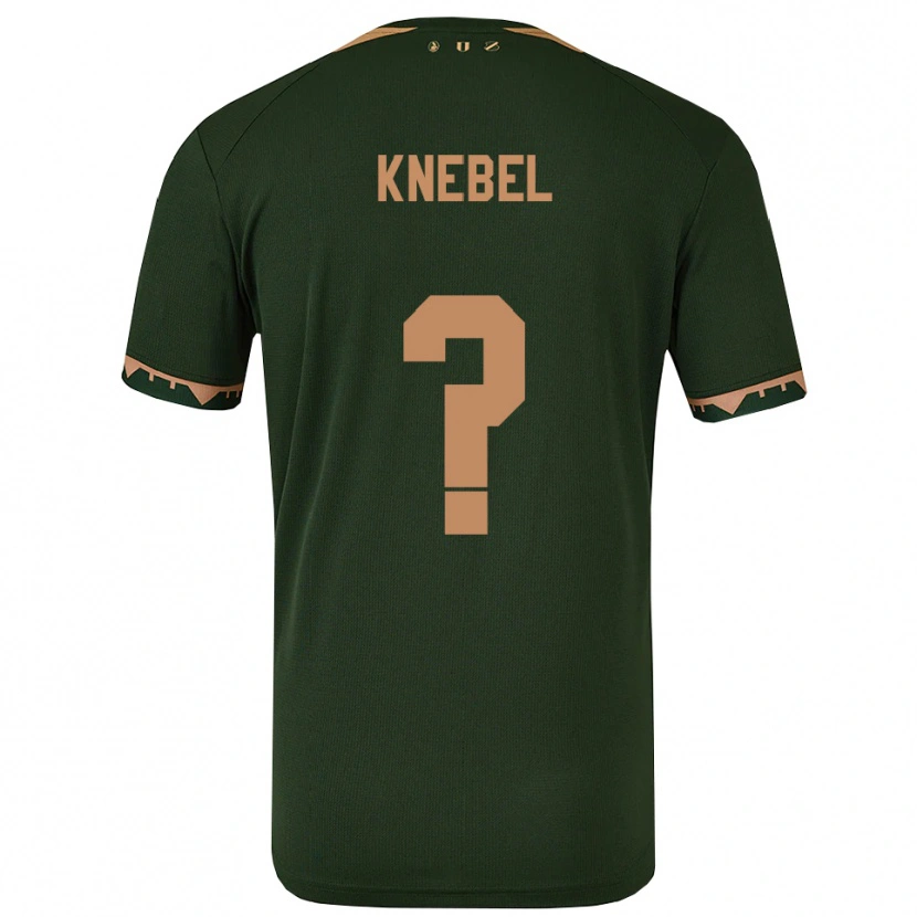 Danxen Donna Maglia Levi Knebel #0 Verde Oro Kit Gara Away 2025/26 Maglietta