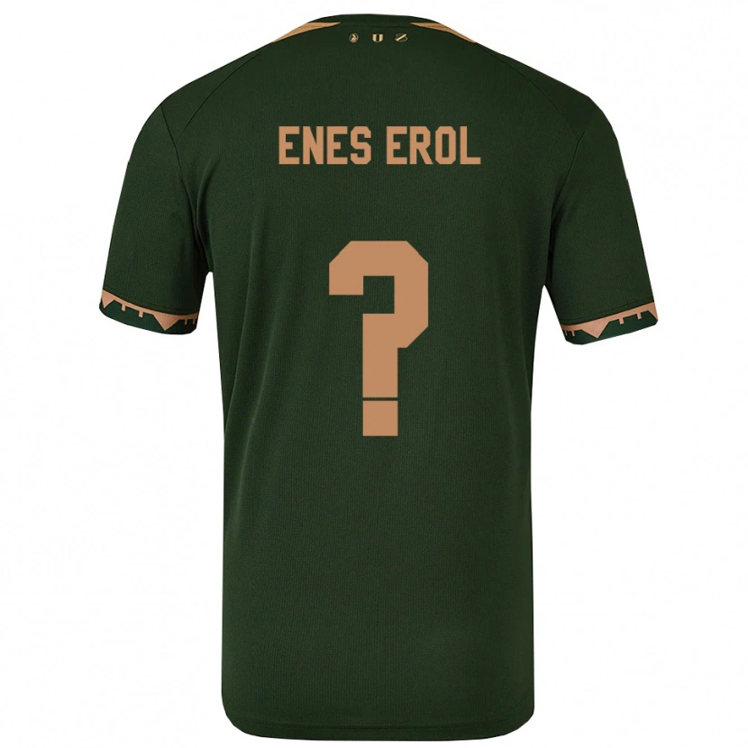 Danxen Donna Maglia Kubilay Enes Erol #0 Verde Oro Kit Gara Away 2025/26 Maglietta
