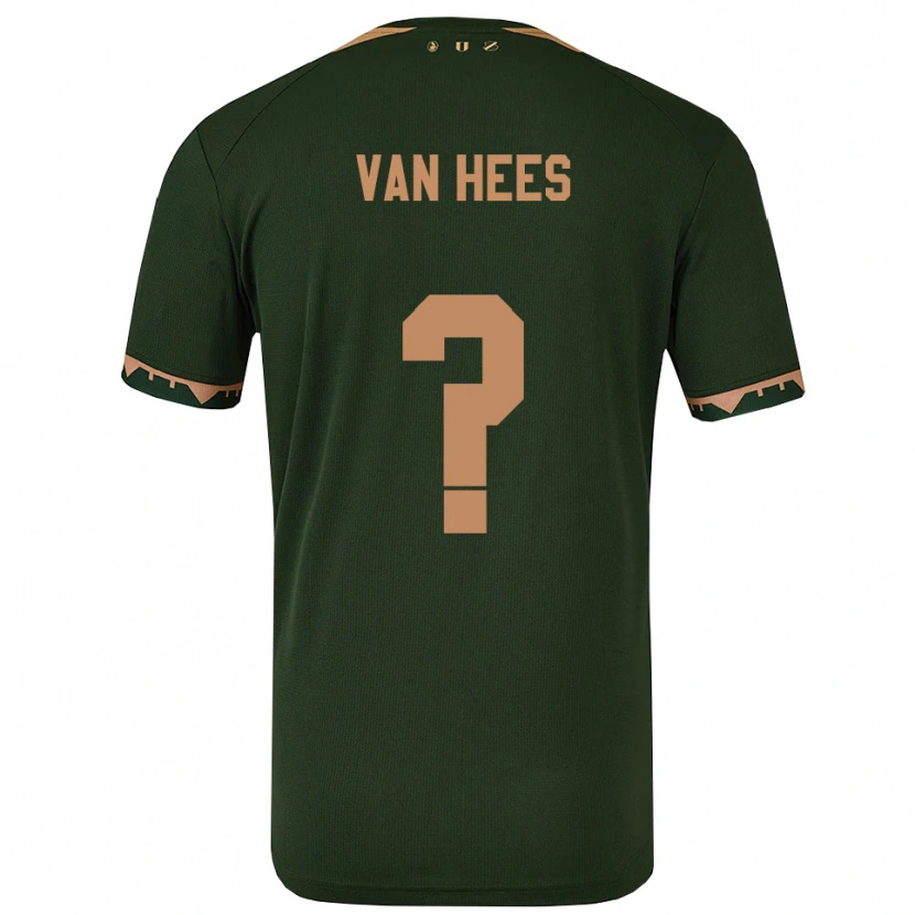 Danxen Donna Maglia Rickson Van Hees #0 Verde Oro Kit Gara Away 2025/26 Maglietta