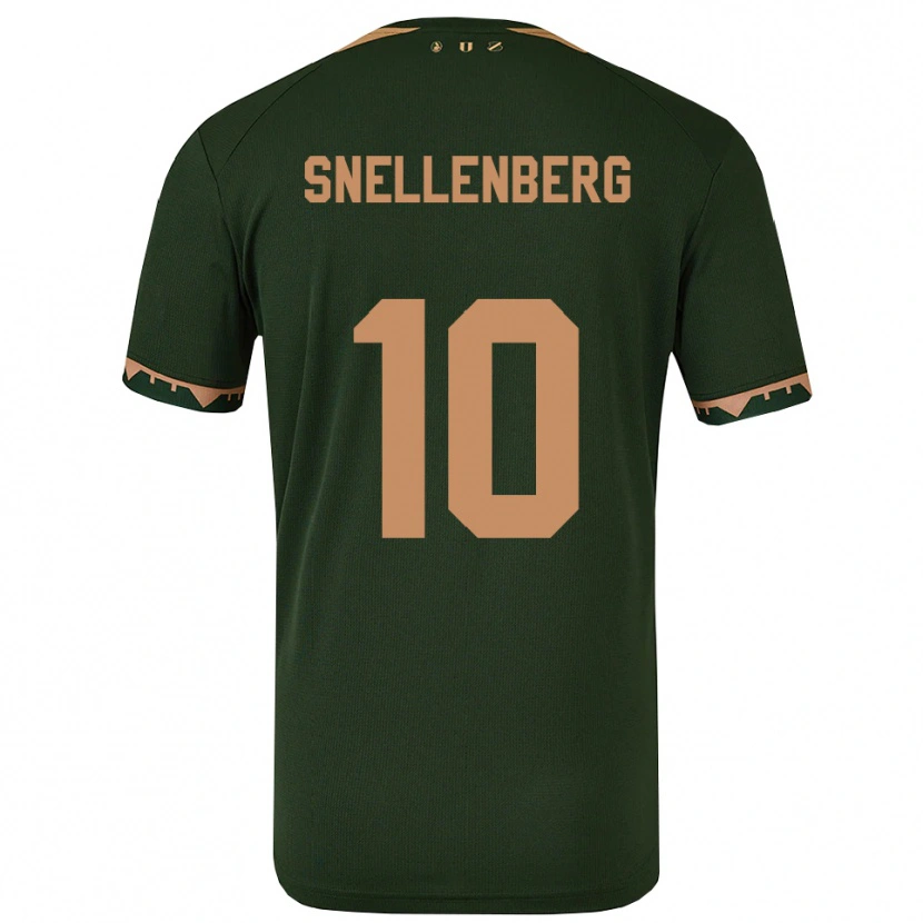 Danxen Donna Maglia Maxime Snellenberg #10 Verde Oro Kit Gara Away 2025/26 Maglietta