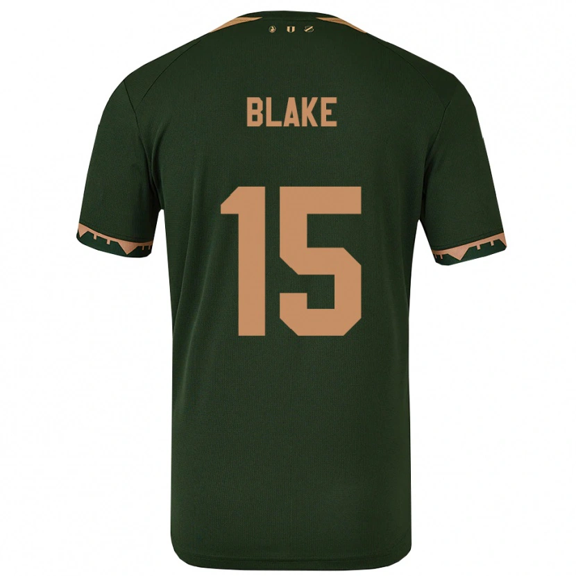 Danxen Donna Maglia Adrian Blake #15 Verde Oro Kit Gara Away 2025/26 Maglietta