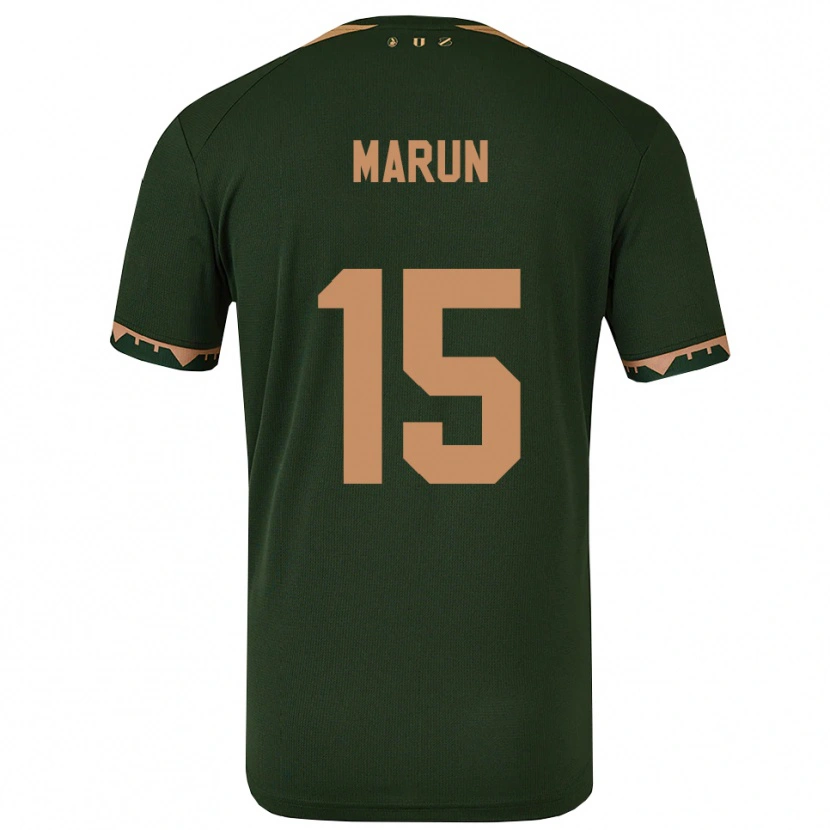 Danxen Donna Maglia Pedro Marun #15 Verde Oro Kit Gara Away 2025/26 Maglietta