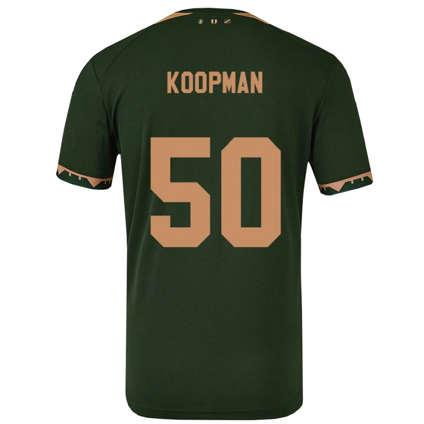 Danxen Donna Maglia Kyra Koopman #50 Verde Oro Kit Gara Away 2025/26 Maglietta