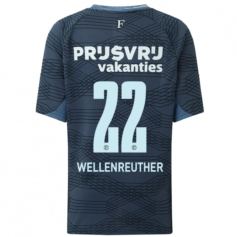 Danxen Donna Maglia Timon Wellenreuther #22 Nero Grigio Kit Gara Away 2025/26 Maglietta