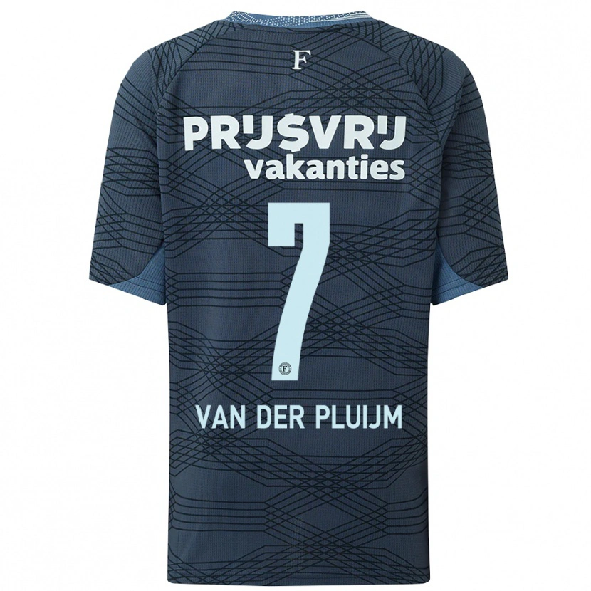 Danxen Donna Maglia Marvin Van Der Pluijm #7 Nero Grigio Kit Gara Away 2025/26 Maglietta
