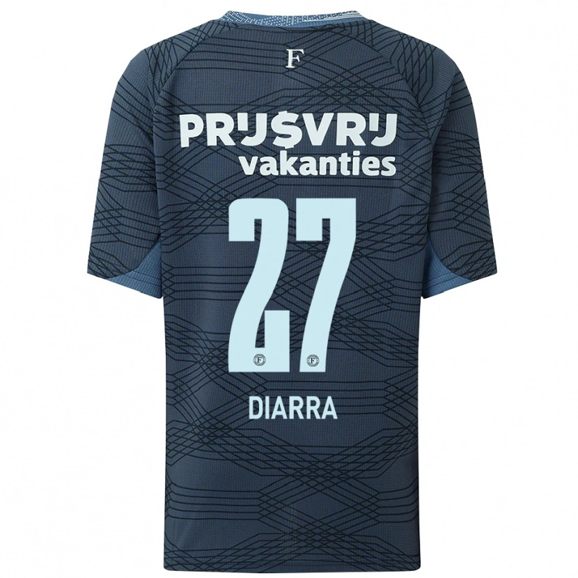 Danxen Donna Maglia Gaoussou Diarra #27 Nero Grigio Kit Gara Away 2025/26 Maglietta