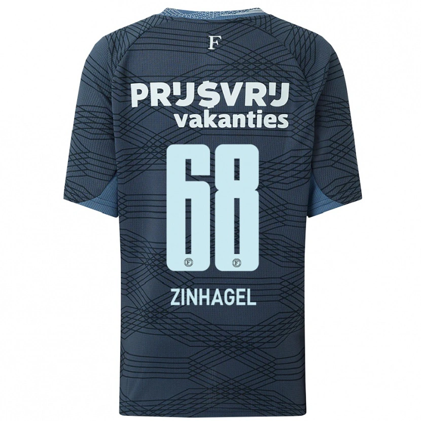 Danxen Donna Maglia Jivayno Zinhagel #68 Nero Grigio Kit Gara Away 2025/26 Maglietta