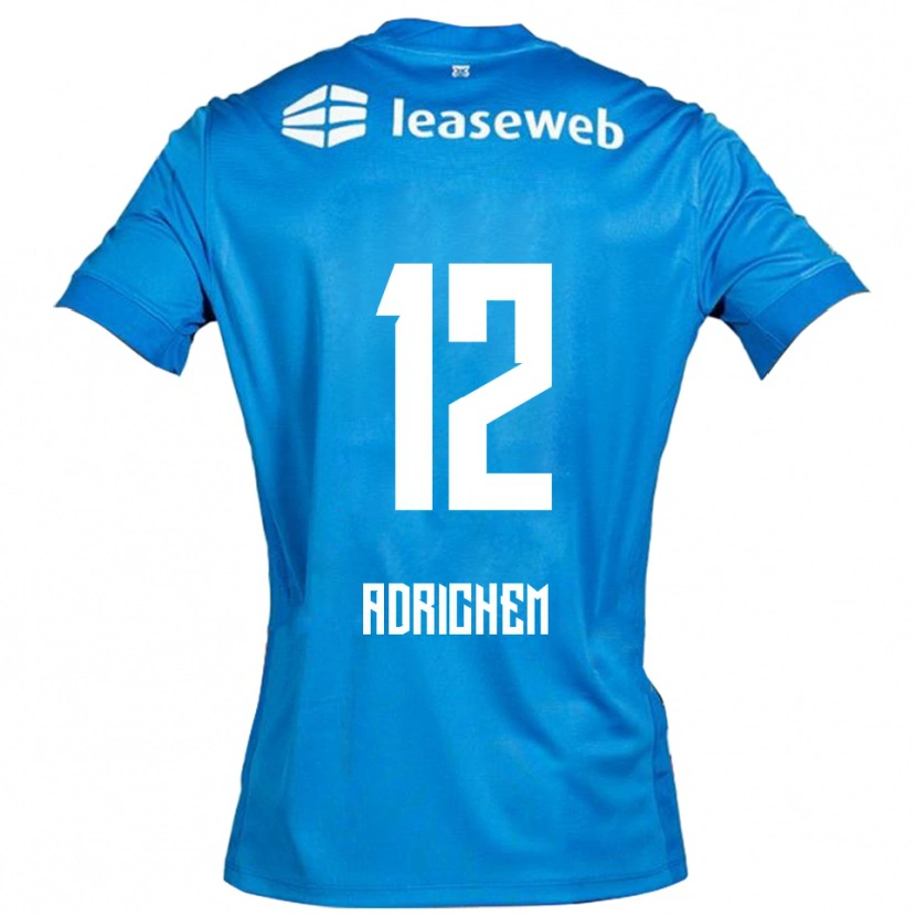 Danxen Donna Maglia Mees Adrichem #12 Blu Bianco Kit Gara Away 2025/26 Maglietta