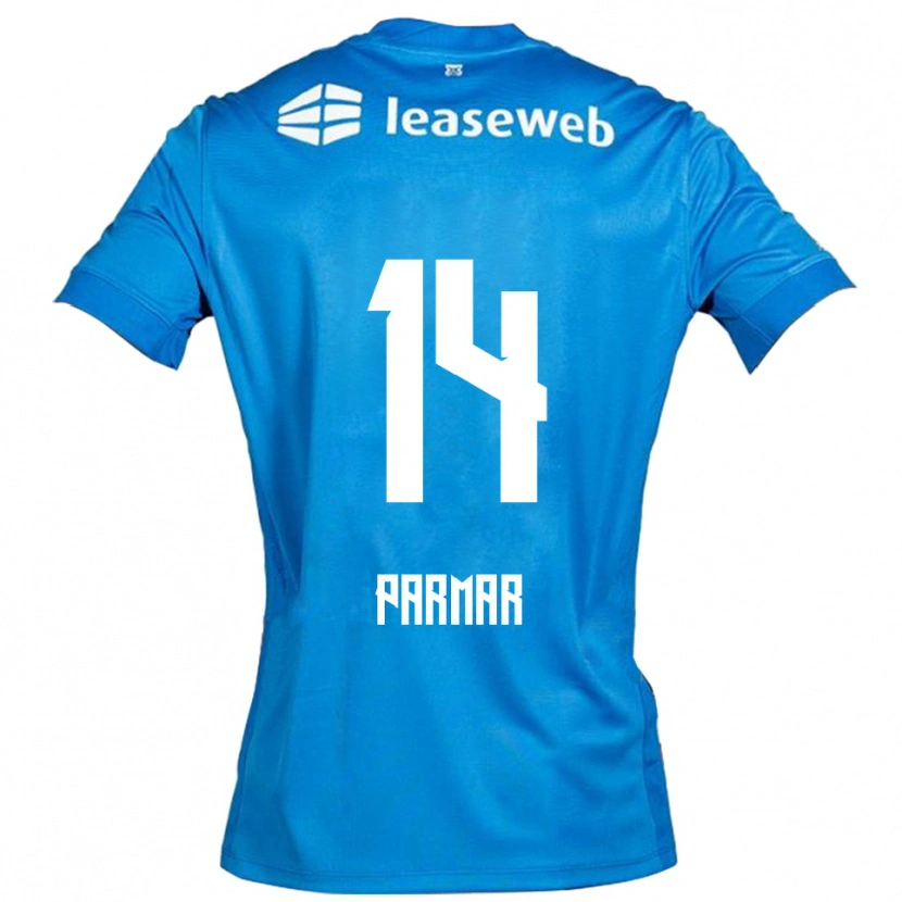Danxen Donna Maglia Aryan Parmar #14 Blu Bianco Kit Gara Away 2025/26 Maglietta