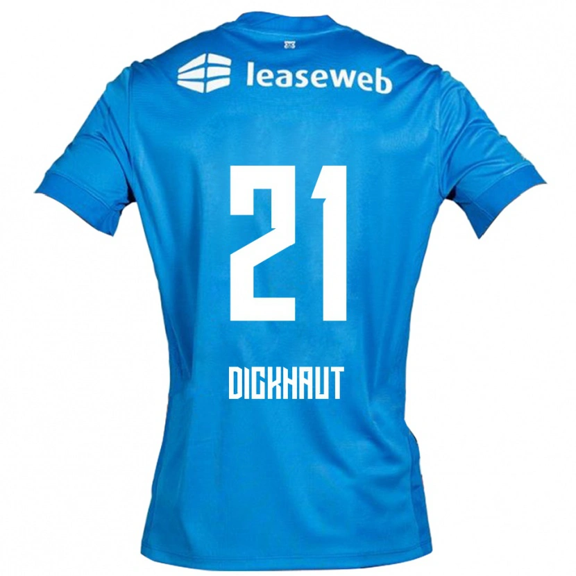 Danxen Donna Maglia Damian Dickhaut #21 Blu Bianco Kit Gara Away 2025/26 Maglietta